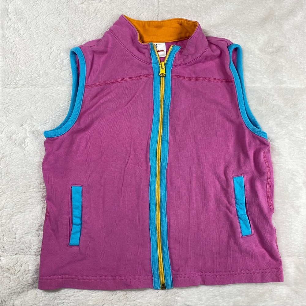 Hanna Andersson Zip Up Vest Girls Size 6-7